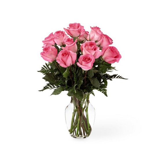 The FTD Smitten Pink Rose Bouquet